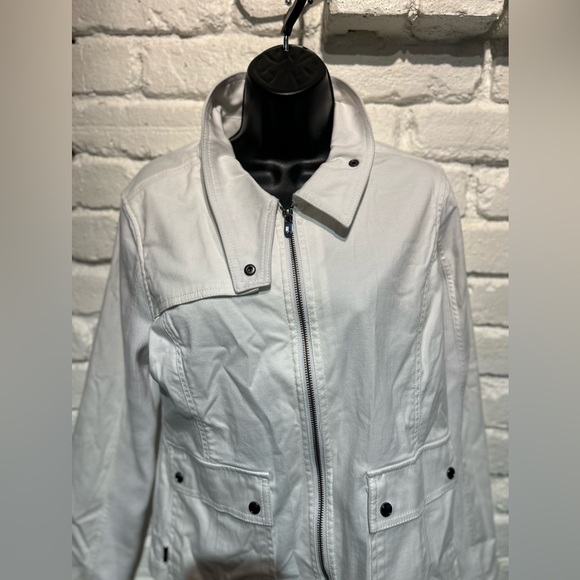 Lole white cotton bomber jacket - buy one get one free deal! Limited time offer. - Picture 2 of 6